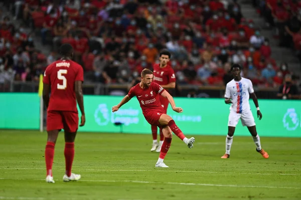 KALLANG, SINGAPORE - 15TH JULY, 2022: Jordan Henderson #14 Player of Liverpool in action during pre-season against Crystal Palace at national stadium