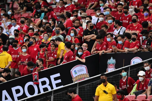 Kallang Singapore 15Th July 2022 Unidentified Fans Liverpool Action Pre — Foto de Stock