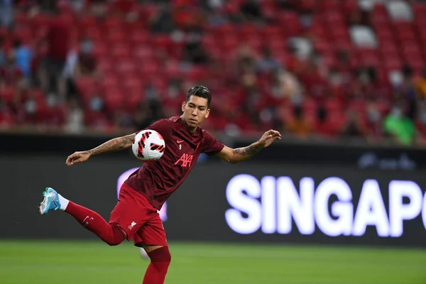 Kallang Singapore 15Th July 2022 Roberto Firmino Player Liverpool Action 로열티 프리 스톡 사진