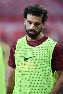 Kallang-Singapur-15JUL2022-Mohamed Salah # 10 Liverpool Oyuncusu sezon öncesi Singapur 'daki kristal saraya karşı eylem halinde.