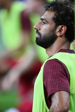 Kallang-Singapur-15JUL2022-Mohamed Salah # 10 Liverpool Oyuncusu sezon öncesi Singapur 'daki kristal saraya karşı eylem halinde.