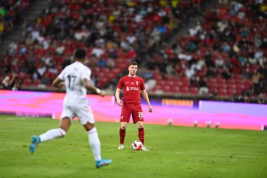 KALLANG, SINGAPORE - 15 Temmuz 2022: Andrew Robertson # 26 Liverpool Oyuncusu Ulusal Stadyumdaki Crystal Palace 'a karşı hazırlık maçında. 