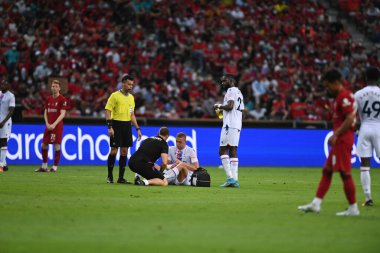 KALLANG, ŞARKI - 15 Temmuz 2022 Killian Phillips # 55 Kristal Saray Oyuncusu sezon öncesi Liverpool karşısında ulusal stadyumda. 