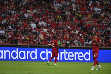 KALLANG, ŞARKI - 15 Temmuz 2022: Naby Keita # 8 Liverpool Oyuncusu, ulusal stadyumdaki Crystal Palace 'a karşı hazırlık maçında. 