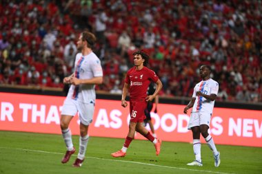 KALLANG, SINGAPORE - 15 Temmuz 2022: Trent Alexander-Arnold # 66 Liverpool oyuncusu sezon öncesi stadyumdaki Crystal Palace 'a karşı oynuyordu. 