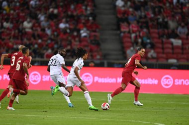 KALLANG, SINGAPORE - 15 Temmuz 2022: Jaden Raymond # 64 Kristal Saray Oyuncusu sezon öncesi stadyumdaki Liverpool maçında. 