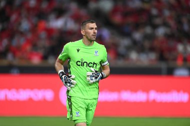 KALLANG, SINGAPORE - 15 Temmuz 2022: Vicente Guaita # 13 Kristal Saray Oyuncusu sezon öncesi Liverpool karşısında ulusal stadyumda. 