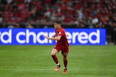 KALLANG, ŞARKI - 15 Temmuz 2022: Luke Chambers # 88 Liverpool Oyuncusu, ulusal stadyumdaki Crystal Palace 'a karşı hazırlık maçında. 