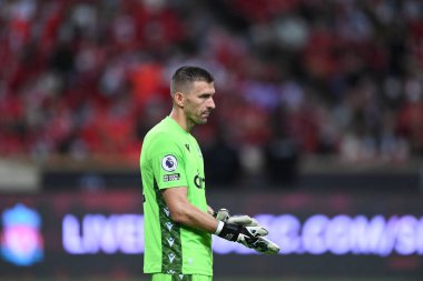 KALLANG, SINGAPORE - 15 Temmuz 2022: Vicente Guaita # 13 Kristal Saray Oyuncusu sezon öncesi Liverpool karşısında ulusal stadyumda. 
