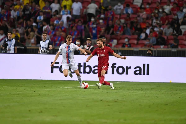 Kallang Singapore Temmuz 2022 Nathaniel Phillips Liverpool Oyuncusu Ulusal Stadyumdaki — Stok fotoğraf