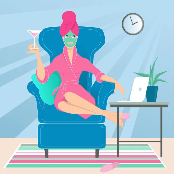 Working from home — Stock Vector