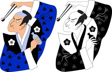 Japon man holding suşi