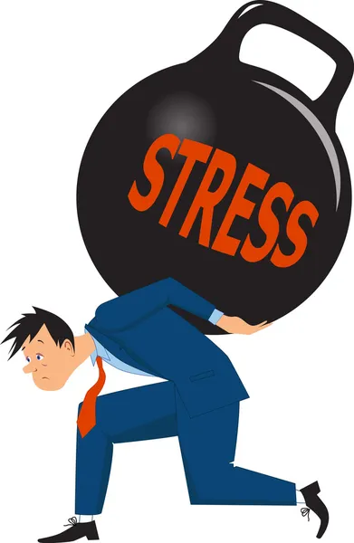 Man under stress — Stock Vector