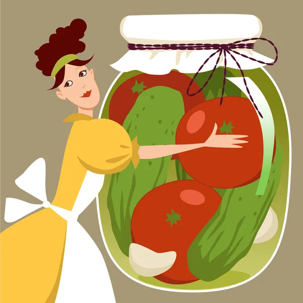 Légumes marinés — Image vectorielle