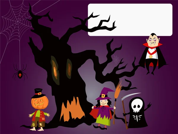 Cartão ou envelope de Halloween —  Vetores de Stock