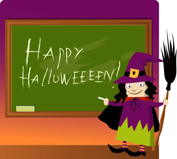 Halloween à l'école — Image vectorielle