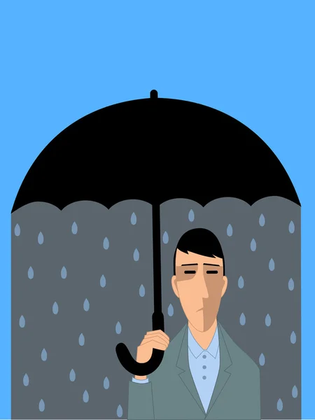 Depressed man — Stock Vector
