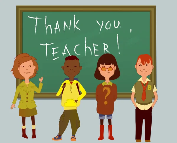 Teşekkür ederim, öğretmen — Stok Vektör
