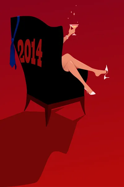 Mutlu yeni 2014 yıl arka plan — Stok Vektör