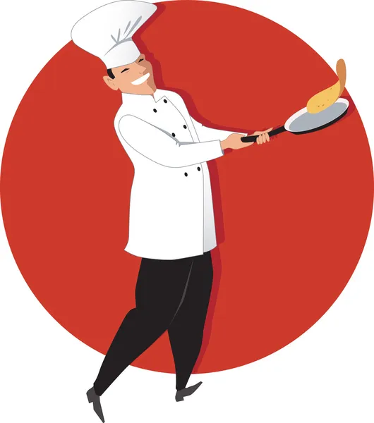 Szef kuchni Gotowanie — Wektor stockowy