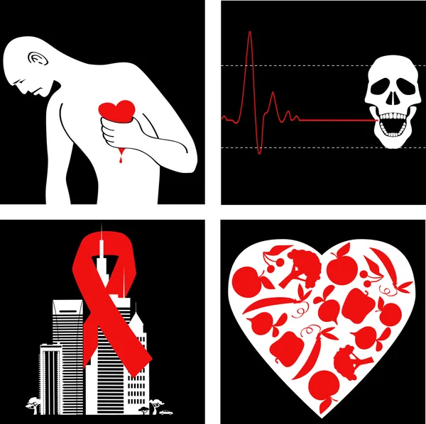 Prévention des crises cardiaques — Image vectorielle