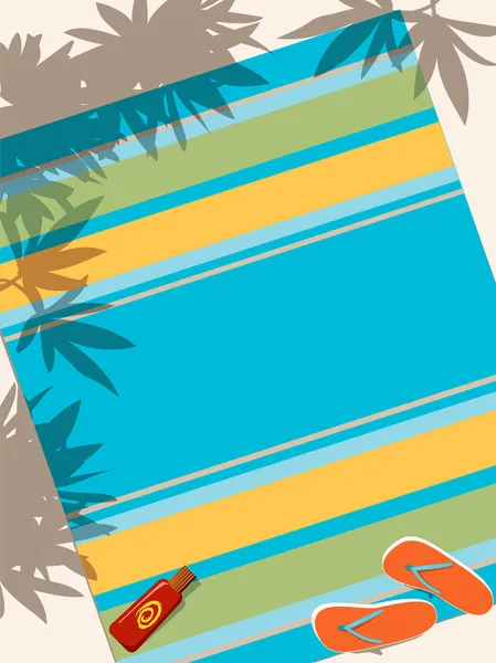 Asciugamano da spiaggia — Vettoriale Stock