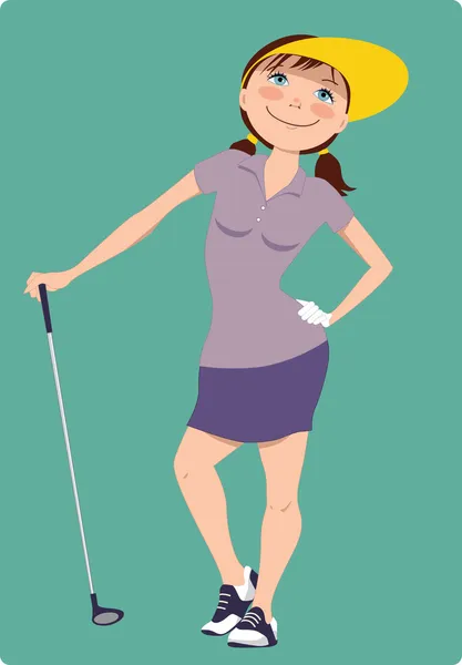 Cartoon female golfer Vector Art Stock Images | Depositphotos