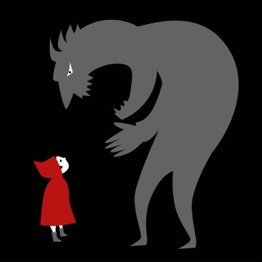 küçük red riding Hood ve yırtıcı bir hayvan