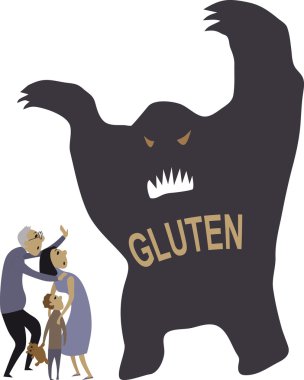 Scared of gluten clipart