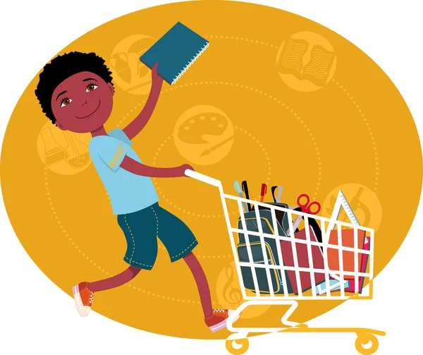 Volver a la escuela Compras — Archivo Imágenes Vectoriales