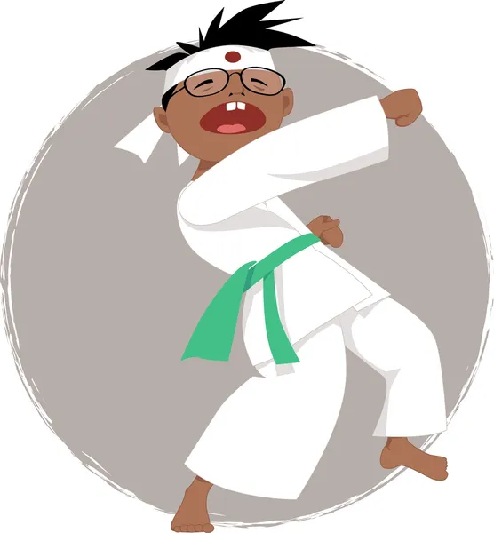 Karate chico — Vector de stock