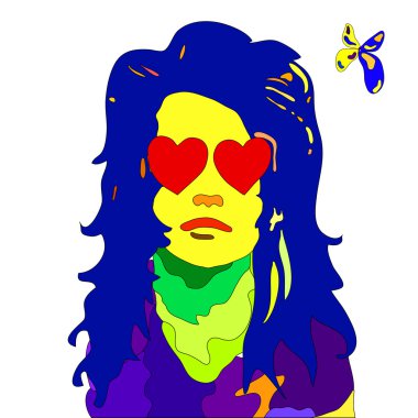 Pop - art genç moda kadın portresi