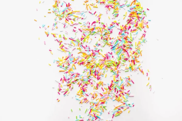 Sprinkles White Background Colored Background — Stock Photo, Image