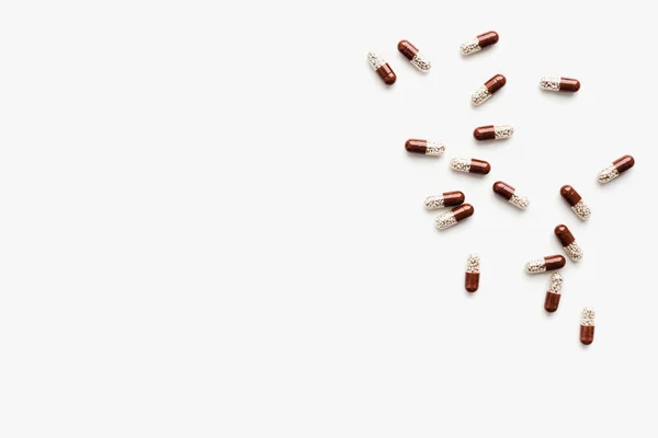 Pills Capsules White Background — Stock Photo, Image