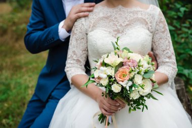 Gelinle damat. Düğün günü.. 