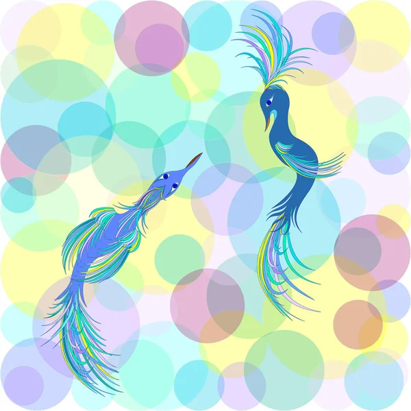 Φανταστική birdies σε χρώματα. — Διανυσματικό Αρχείο