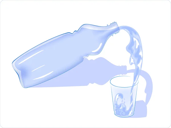 Botella de plástico . — Vector de stock