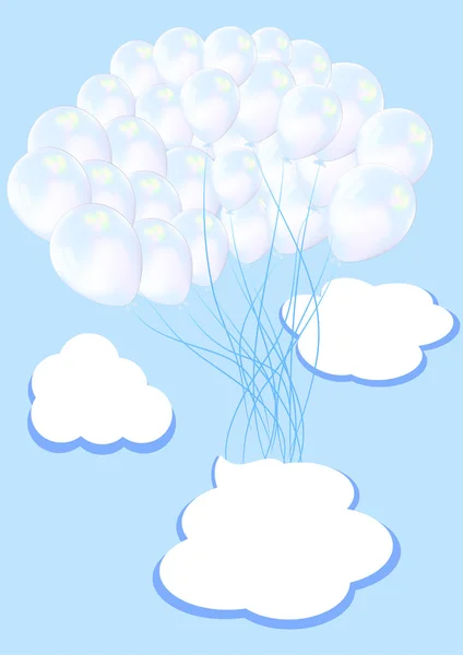 White balloons — Stock Vector