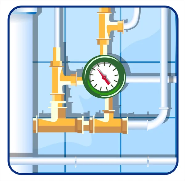 Fragment of the water pipes. — Stock Illustration Fragment of the water pipes. Stock Illustration