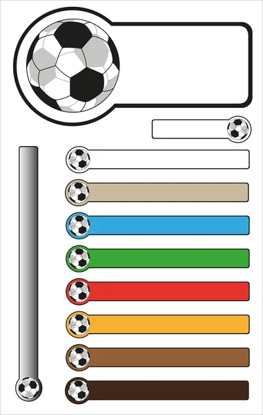 Barra de fútbol pegatinas con espacio de copia — Archivo Imágenes Vectoriales