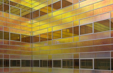 Glass wall of the office building La Defense, Almere, Holland