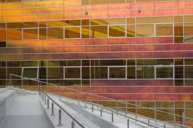 Glass wall of the office building La Defense, Almere, Holland