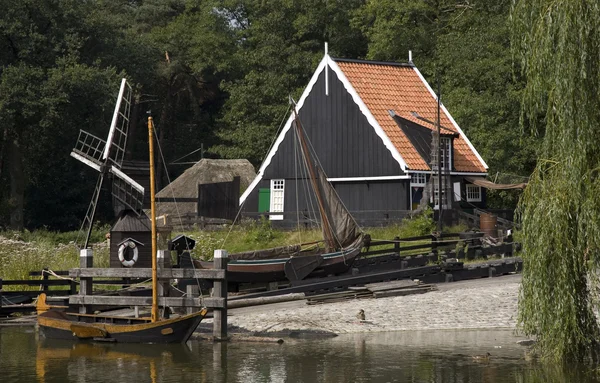 Παλιό ψαροχώρι σε ένα ολλανδικό μουσείο — Φωτογραφία Αρχείου