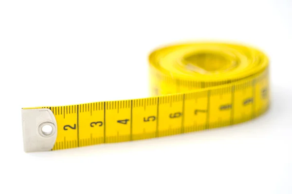 Крупним планом жовта вимірювальна стрічка — стокове фото
