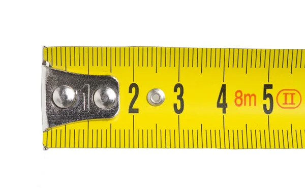 Close up of a yellow measuring tape — Stock Photo, Image