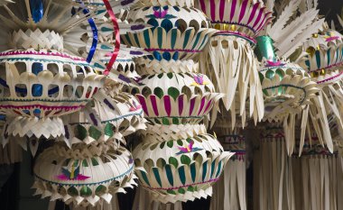 bir Bali Tapınağı töreni için dekoratif teklifleri