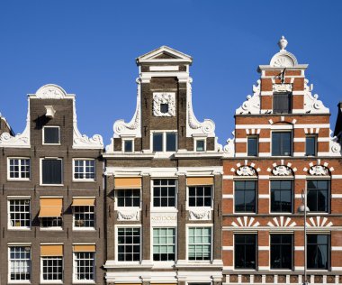fasade kanal evleri Amsterdam, Hollanda