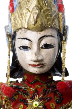 Endonezya wayang golek kuklalar bir Hediyelik eşya dükkanında Satılık