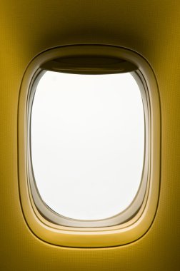 bir uçağın penceresi