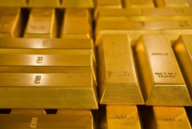 Endonezya bankada altın bullions yığını